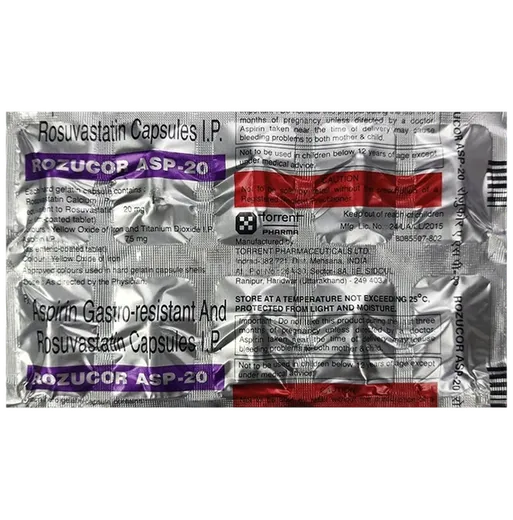 rozucor asp 20/75mg capsule 10's